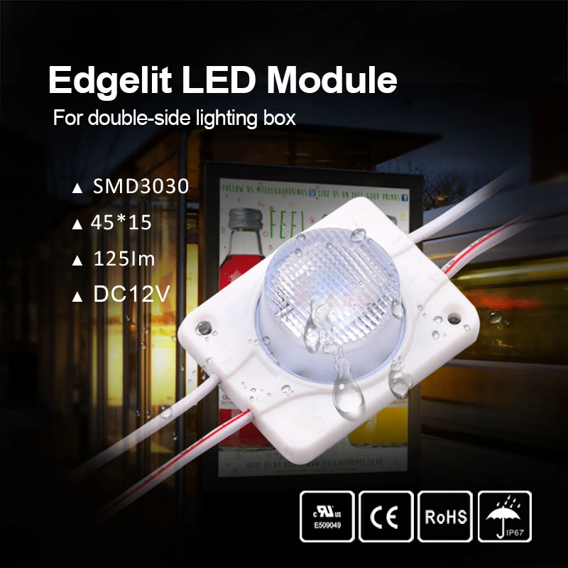 125lm 1.5W DC12V Billboard 45*15° SMD3030 Edgelit LED Modules Light