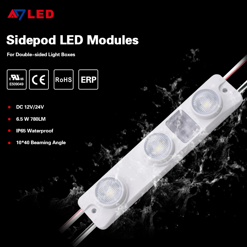 High Power 12V/24V 6.5W Waterproof Injection Modules 3 LED Edge Module Light Outdoor Advertising Sign