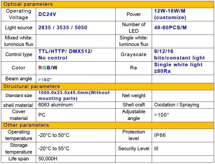 Outdoor Building Outline Lighting Aluminum Profile 15W RGB DMX Slim LED Linear Bar for Facade Light