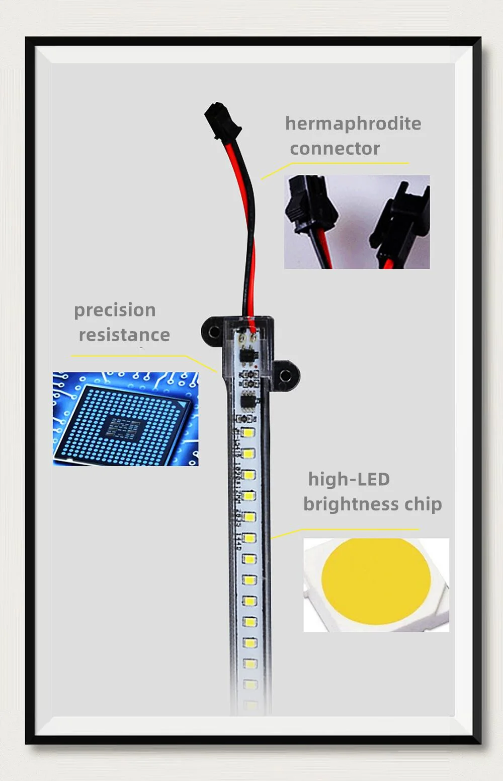 High Voltage AC220V Cabinet Light Closet Linear Rigid Bar LED Strip Bar Light for Display Showcase