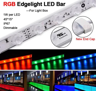 Высокая яркость IP67 энергосберегающие светодиодные ленты SMD3030 24LEDs/m RGB с регулируемой подсветкой по краям для светового короба