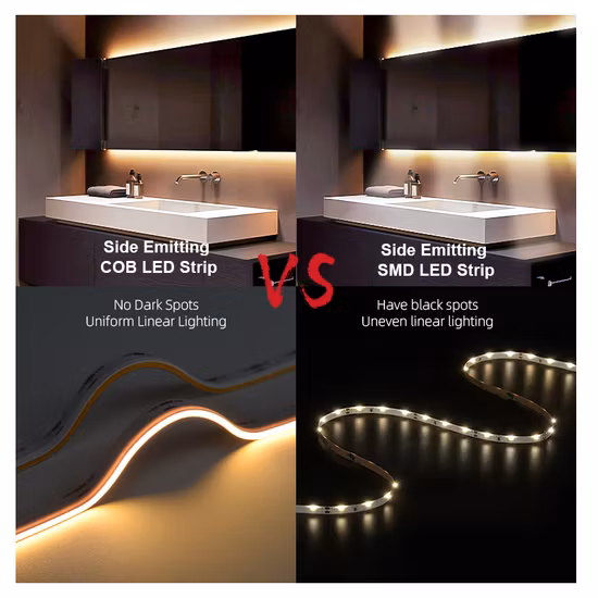 Гибкие светодиодные ленты IP68 COB для внутренней и наружной отделки.