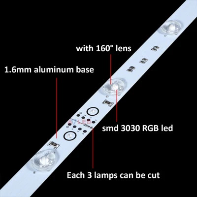 Супер яркая рекламная подсветка 12LEDs/M SMD3030 Не водонепроницаемая светодиодная лента для светового короба